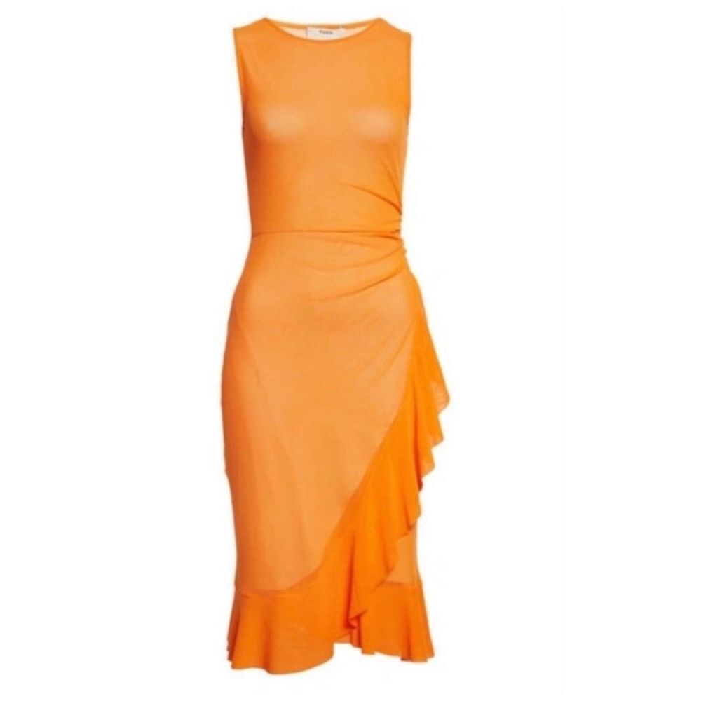 NWT Fuzzi Ruffle Mesh Dress - Picture 3 of 6